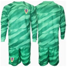 Kroatia Keeper Bortedraktsett Barn EM 2024 Langermet (+ korte bukser)